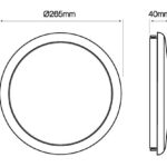 Plafon LED line okrągły 220-240V 16W LUNAR MV
